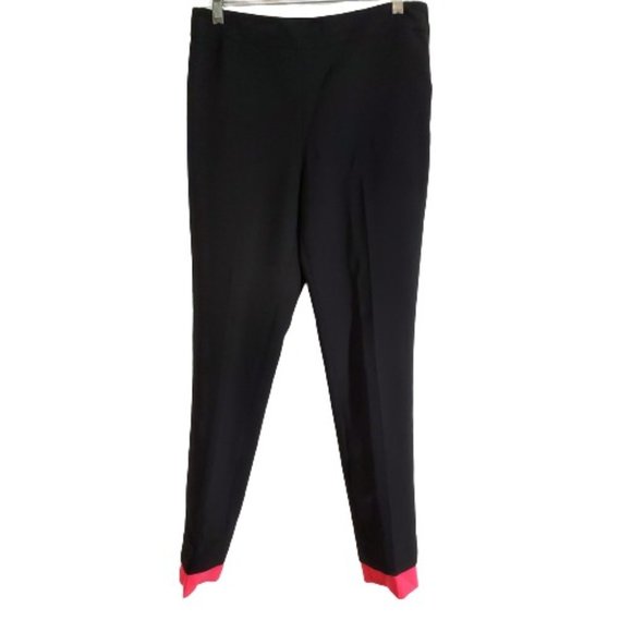 Cedric Charlier Couture Made in Italy Contrasting Cuff Ankle Pants Size 6 - Picture 1 of 13